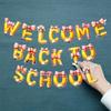 Cartoon Welcome Back To School Banner Pencil Background Hanging Flag  Classroom Kindergarten