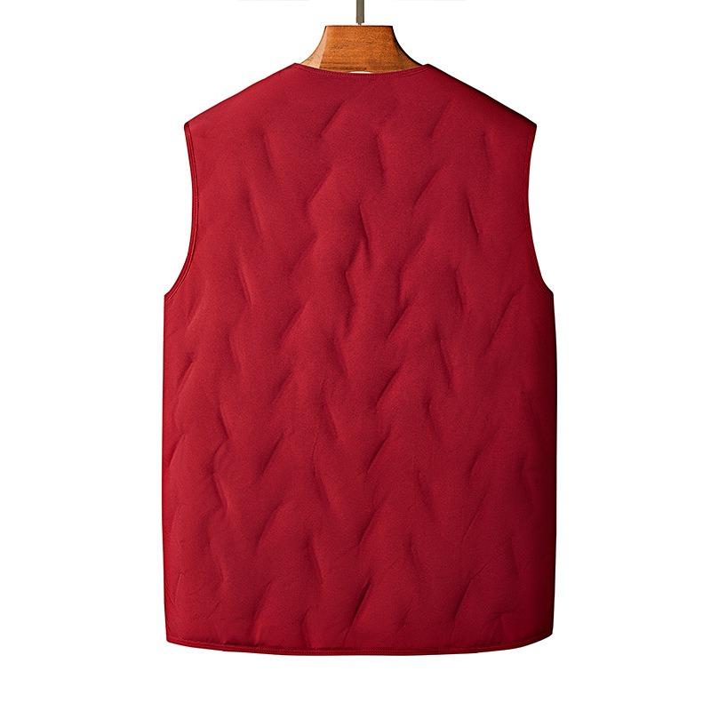 Down vest wife winter wear old lady winter wear round neck white duck down vest