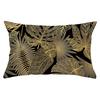 Black Gold Plant Series Waist Pillowcase Peach Skin Printed Sofa Pillowcase Home Fabric Supplies Pillowcase