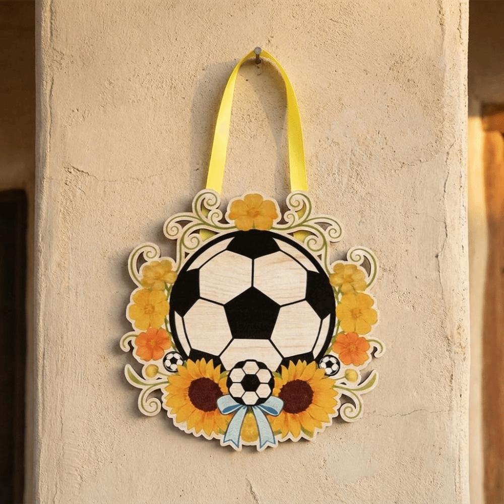 Handmade Soccer Themed Party Props Sunflower Flowers Home Decor Ornaments Fan Party