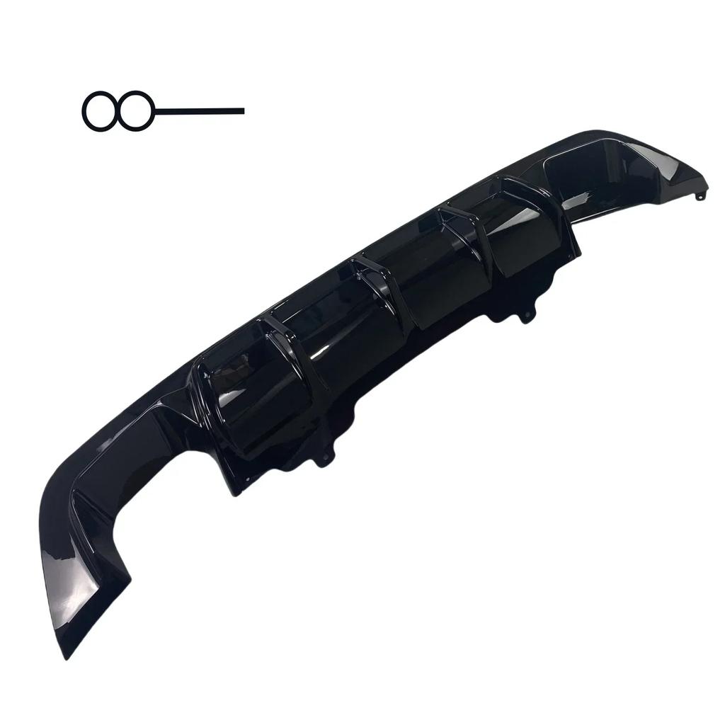 Car Rear Bumper Diffuser Splitter For BMW E60 E61 525i 525d 530i M Sport M-tech M-package 2005-2010 Tuning Gloss Black Bodykits