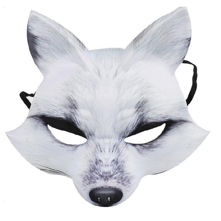 Foxes Face Mask Animal Cosplay Mask For Women Man Halloween Cosplay Party