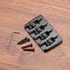 Metal Fixed Hardtail Saddle Bridge with Wrench & Screws for 4 String Guitar Bass