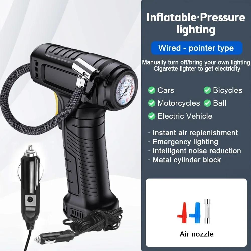 

120W Car Air Pump Wireless/Wired Tire Inflatable Pump Portable Car Air Compressor Electric Car Tire Inflator For Car Bicycl Ball