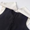 New Korean Style Girls' Black Sleeveless Shawl Collar Dress