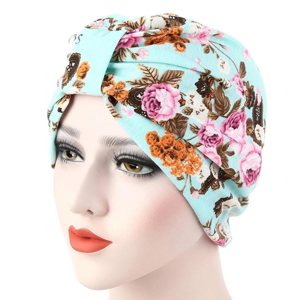 Cute Women Stretch Turban Hat Cancer Chemo