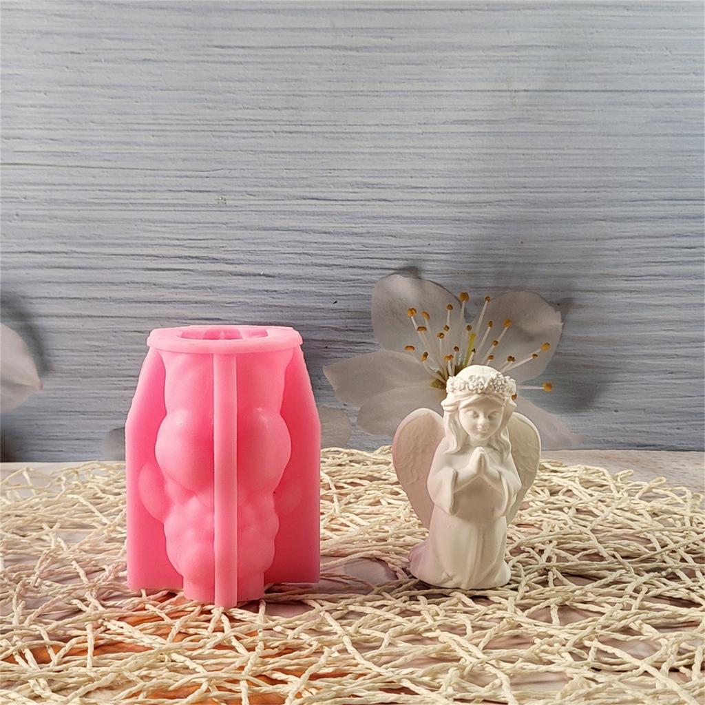 Practical Home Baking Essential Figurine Angelic Sturdy Silicone Mold Craft Supplies Portable for Fun Dessert Making