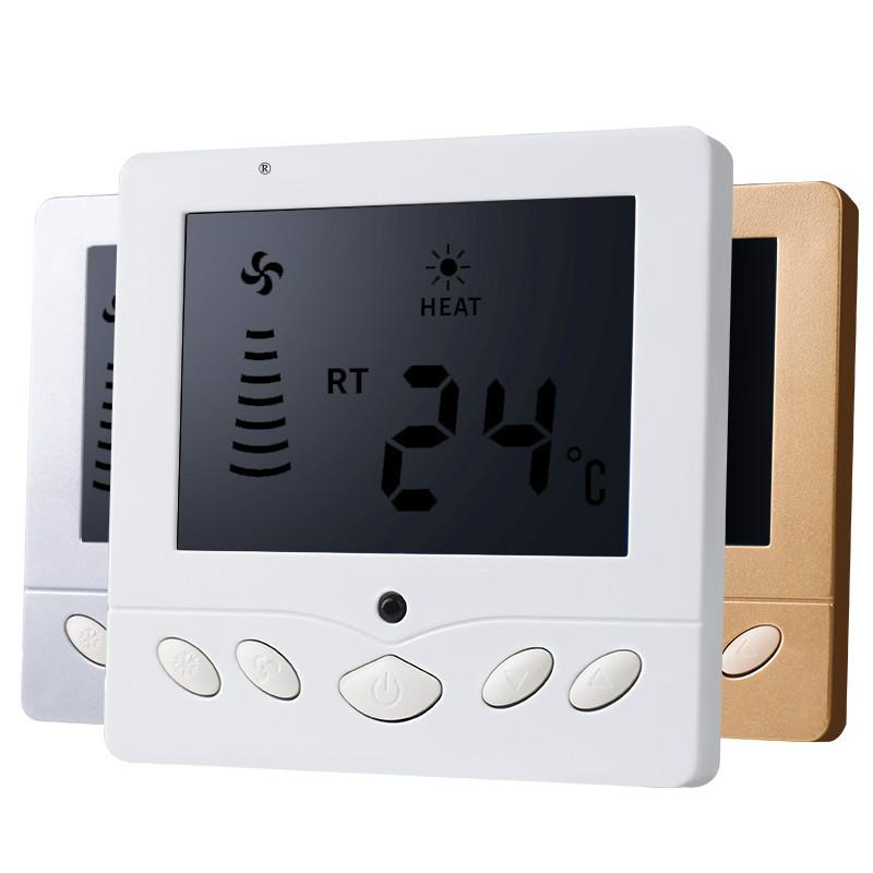 Termostato LCD per climatizzatore, ventola, termoregolatore, temperatura, pannello interruttori termometro a controllo intelligente