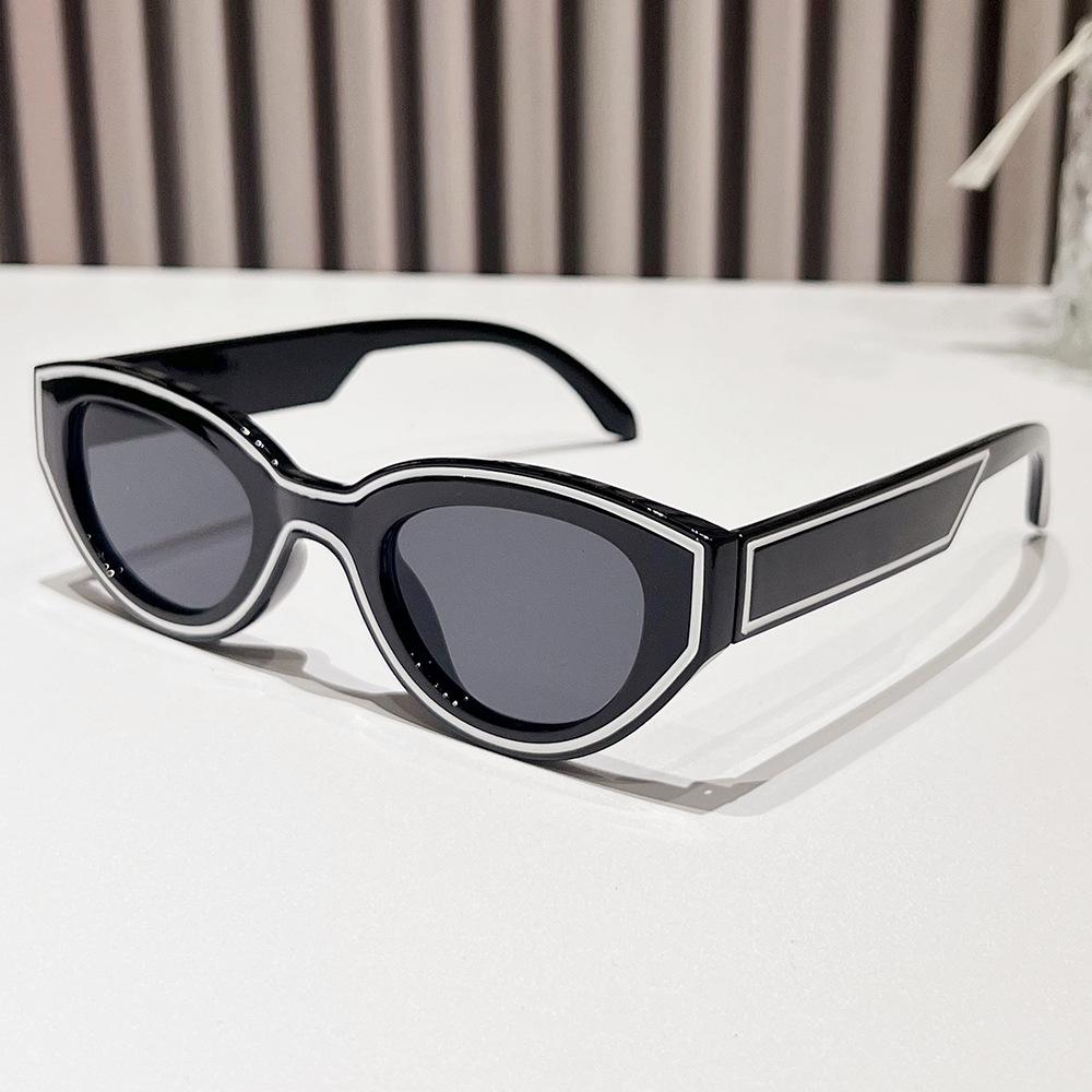 2024 Italy Sunglasses for Ladies High Quality Custom Top Quality Vintage Sunglasses Men Line Small Frame Cat Eye Sunglasses Color