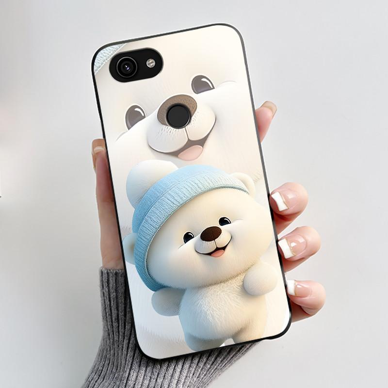 For Google Pixel 3 3a XL Case Cute Rabbit Black Soft TPU Silicone Cover for Pixel 3 XL Phone Cases Pixel3A 3 A Pixel3 3XL Capa
