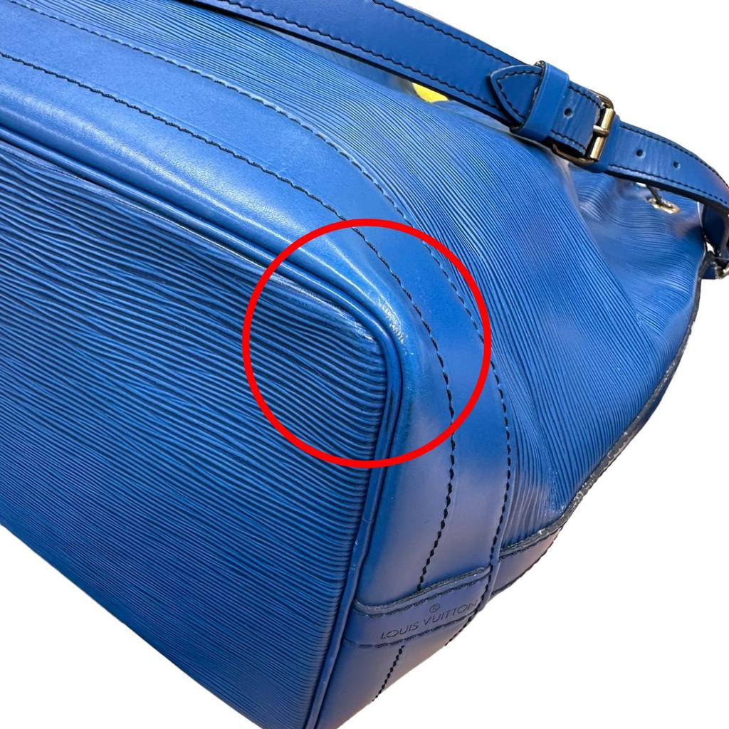 Louis Vuitton Epi Noe Shoulder Bag Epi Leather Blue Women M44005 Used