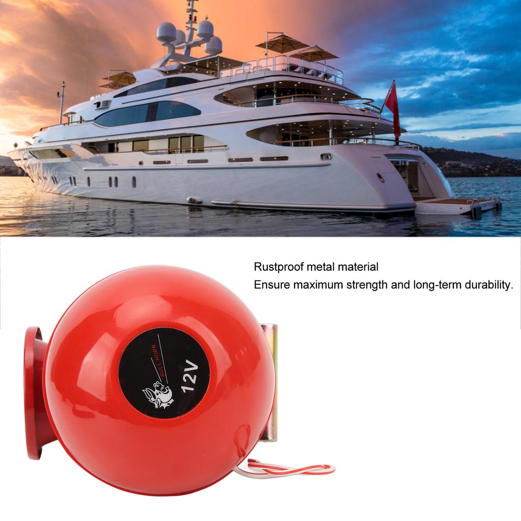 Yctze 12V 115dB Retro Electric   Horn Red   Car Speaker for ATV RV Boat Truck Electric Horn ATV Horn 12 Volt   Horn