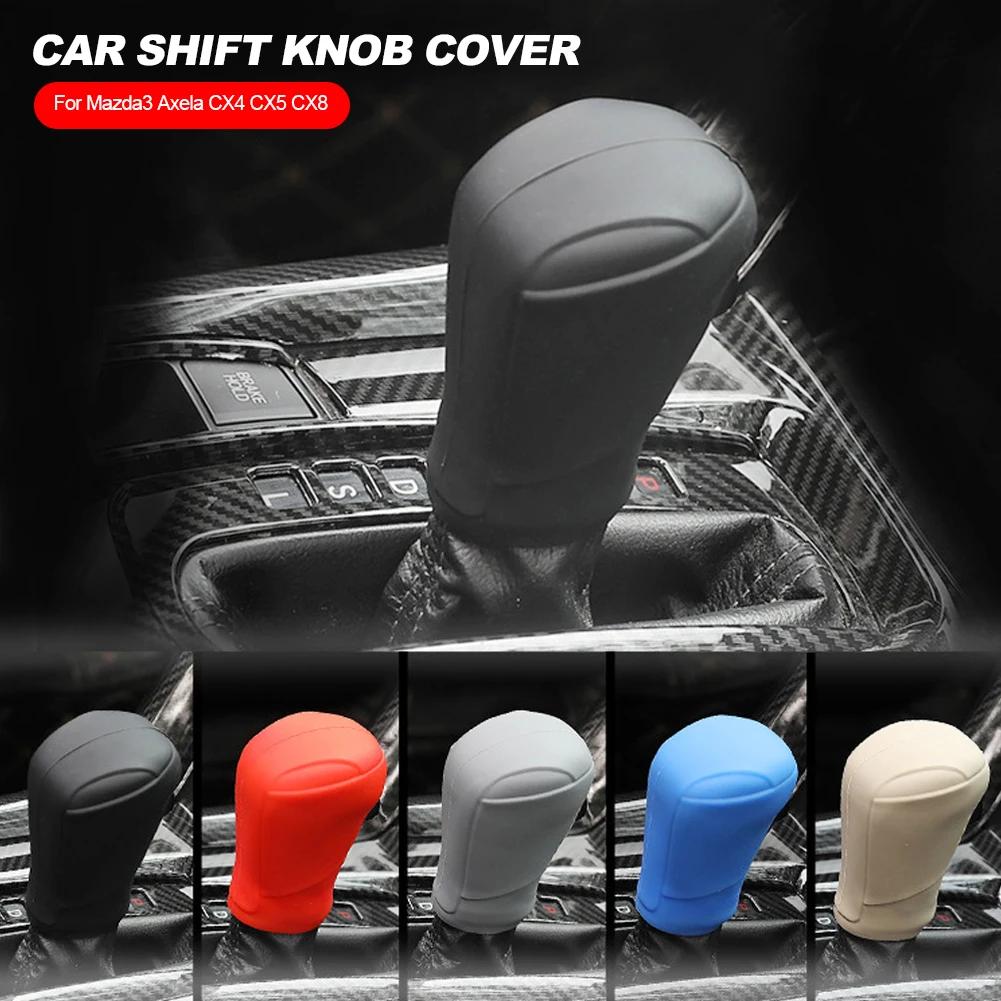 Silicone Car Case Gear Head Shift Collars Shift Knob Grips Cover Handbrake Decor Car Accessories for Mazda3 Axela CX4 CX5 CX8