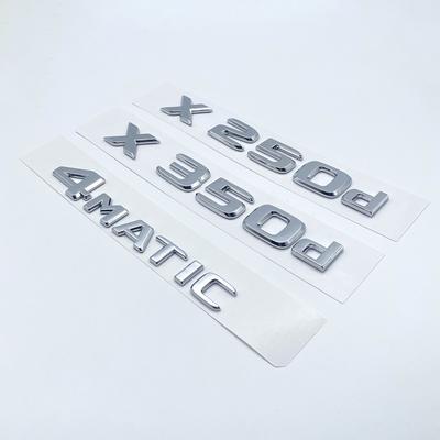 3D Chrome Letters X250d X350d 4Matic Etition 1 Emblem for Mercedes Benz X Class Car Fender Badge Trunk Nameplate Logo Sticker