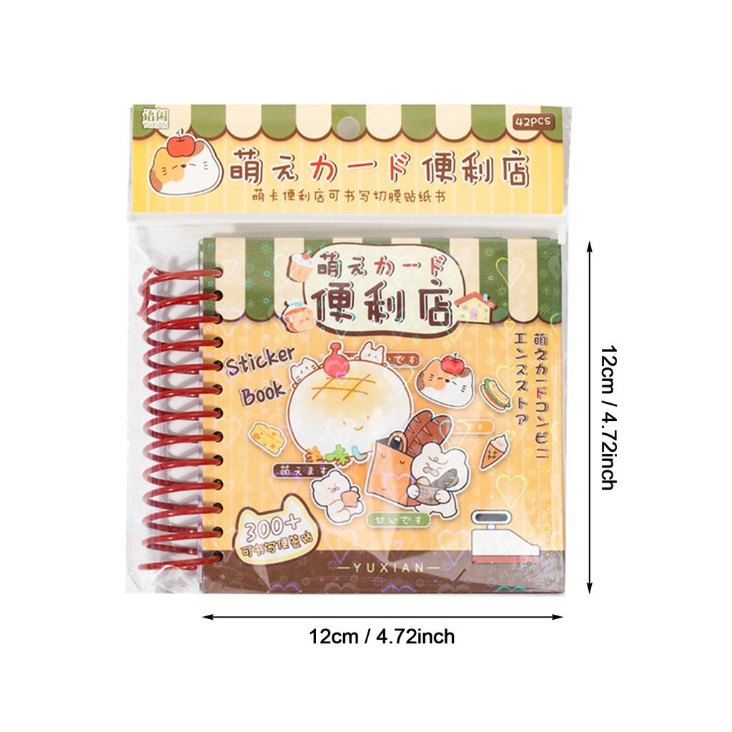 Cute Cartoon Stickers Book Writable Funny DIY Craft Decorative Sticker for Scrapbooking Journals Art Projects