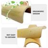 2pcs Bamboo Neck Pillows 5cm Height Ergonomic Design for Neck Waist Support U shaped Lumbar Pillow Sleeping Aid Travel Camping