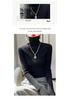 Women's Chunky Knit Turtleneck Sweater - Slim Fit, High Neck, Wool Base Layer for Autumn/Winter.
