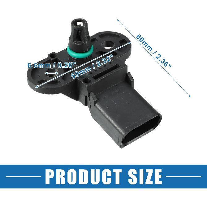 Manifold Absolute Pressure Sensor No.03C906051 Durable MAP Intake Manifold Absolute Pressure Sensor for Volkswagen Beetle 2.5L 5 Cylinder A/T Base