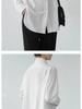 Rose Red Cotton Long-Sleeve Women's Shirt: Loose Fit, Slimming, Fashionable, Skin-Brightening - 2026 Spring Collection, Perfect for Commuting.