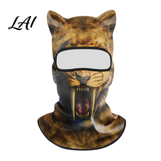Cappuccio con Fantasia di Animali Realistica Maschera Integrale 3D con Orecchie Antivento Maschera Facciale da Ciclismo per Autunno Sci Inverno Copertura Protezione Solare Costume di Halloween