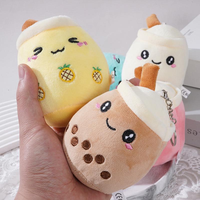 Cross-Border Bubble Tea Plush Keychain Accessory Doll