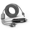 Fourth Gen Mini Car Charger & Lighter with Charging Cable (DC5521) - 3-in-1 Power Cord