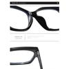 2PCS Anti Blue Light Glasses TR90 Acetate Men Square Glasses Frame for Women Trend Koren Style Unisex Transparent Grey