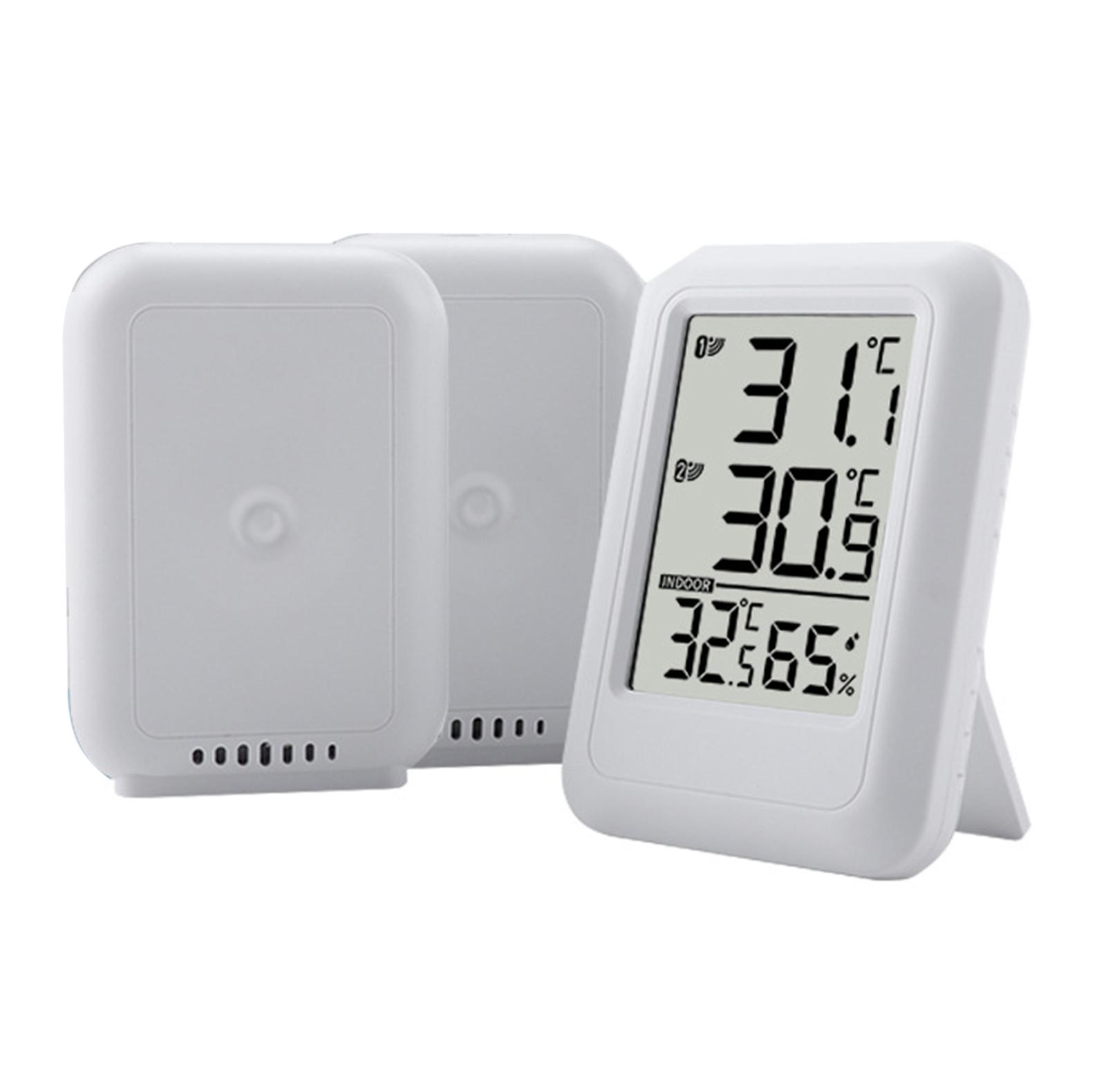 Battery Powered Humidity Temperature Gauge With Remote Sensor Wall Mount Design And 100M Transmission Range for Room 1
