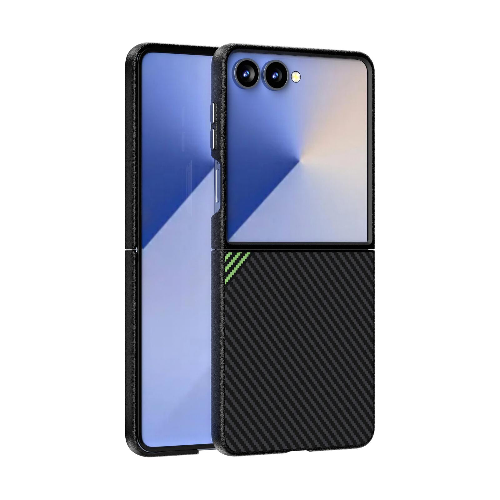 

For Magsafe Magnetic Wireless Charging Phone Case for Samsung Galaxy Z Flip 7 Flip7Fe Flip6 Flip5 Carbon Fiber Protective Cover Galaxy Z Flip7