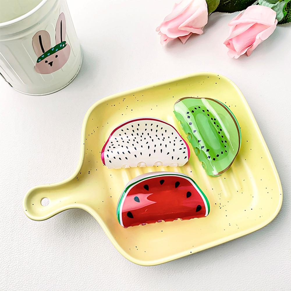 Neues Kreatives Design Geometrisch Frucht Wassermelone Ananas Greifspange Mode Acryl Hai-Klammer Haarschmuck für Frauen Mädchen