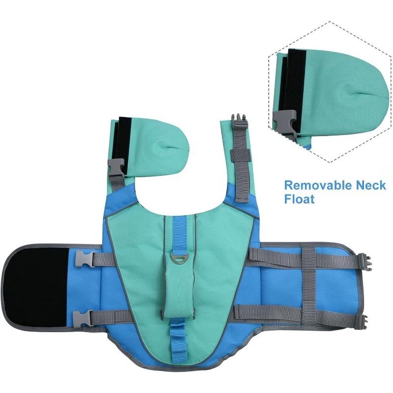 Chaleco Salvavidas para Perro, Chaleco de Seguridad Tiburón para Nadar con Asa de Rescate, Chaleco Flotante Ajustable para Cachorro, Salvavidas para Mascotas para Navegación