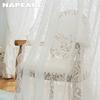 NAPEARL – rideau transparent français élégant de couleur unie, en dentelle tricotée en chaîne, confortable, pour salon, chambre à coucher, balcon, décoration de la maison, 1 pièce