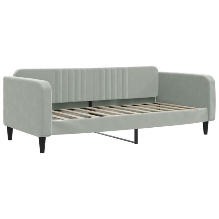 VidaXL Daybed Light Grey 90x190 Cm Velvet 354099