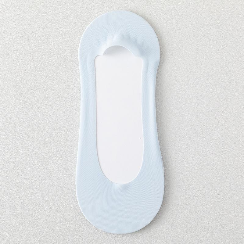 

Весна и осень тонкие хлопковые носки-лодочки женские летние спортивные нескользящие нескользящие тонкие невидимые носки с каблуком One size светло-синий