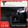 Bilklistermärke 2025 Ny Bilpapperskorg Hängande Fordons Sopkorg Dammfodral Förvaringslåda För Tesla Model 3 Model S Model Y Roa