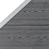 WPC Fence Set 2 Square Panels + 1 Diagonal Panel 446 X 186 Cm Grey