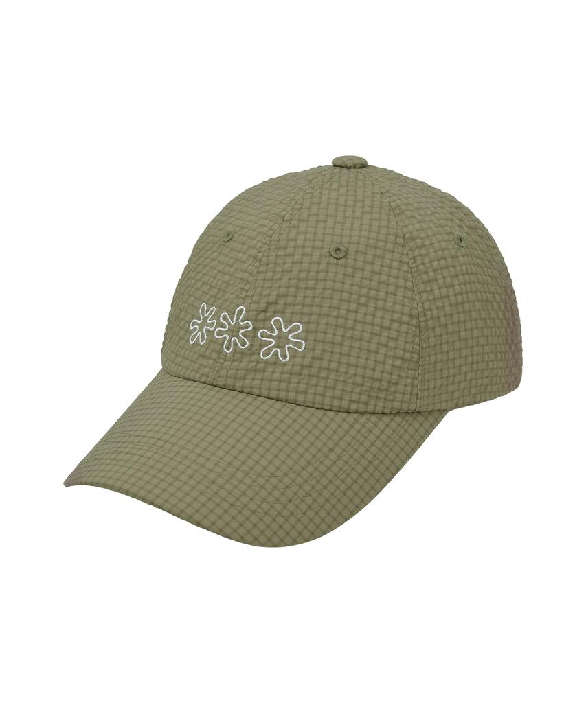 LMR Simple Motif Embroidered Light Ball Cap Khaki