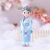 Creative Kimono Doll Ornament: Ancient Style Night Light Resin Craft