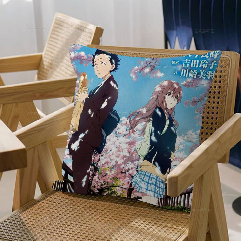 A Silent Voice Pillow Gift Home Office Decoration Bedroom Sofa Car Cushion Cover Case 45x45