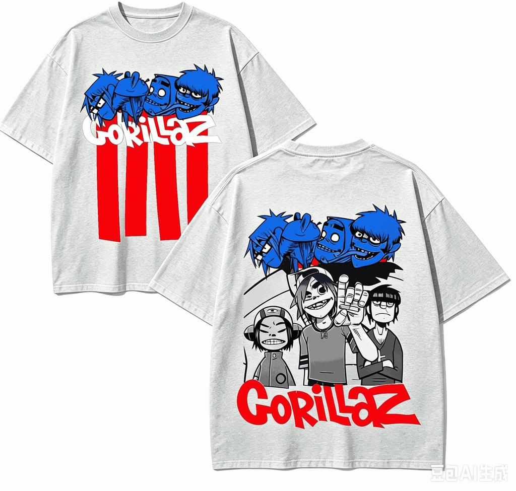 Gorillaz Gift T-shirt Men Women Harajuku Oversized Unisex Short Sleeve Streetwear High Quality Couples Hot Product Comfortable