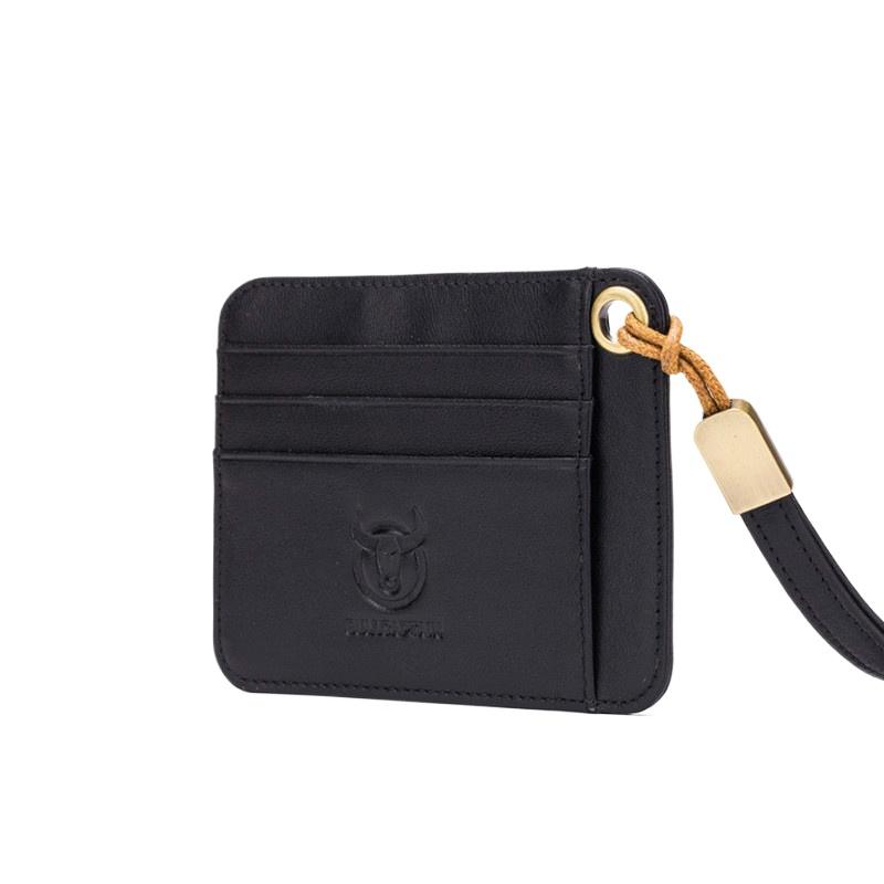 Men's card bag made of 100% genuine leather with multiple card slots, business card holder, bank credit card holder