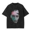 Marilyn Manson Antichrist Superstar Green Gothic Text T-Shirt Dark Grunge Aesthetic Streetwear Unisex Cotton Top