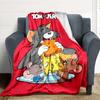 1pc Tom Jerry Flannel Throw Blanket Lightweight Soft Warm All Season Blanket for Sofa, Bed, Travel,L1028083