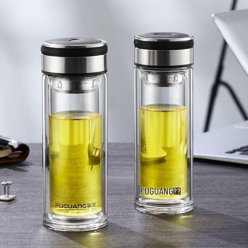 Fuguang Double Wall Borosilicate Glass Tea Cup 300ml