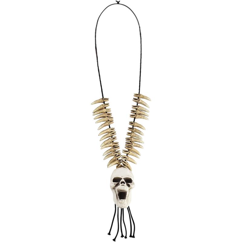 

Ожерелье со скелетом на Хэллоуин, кулон в виде черепа ужасов для вечеринки на Хэллоуин, украшение для дома, реквизит для костюмированного костюма для детей и взрослых