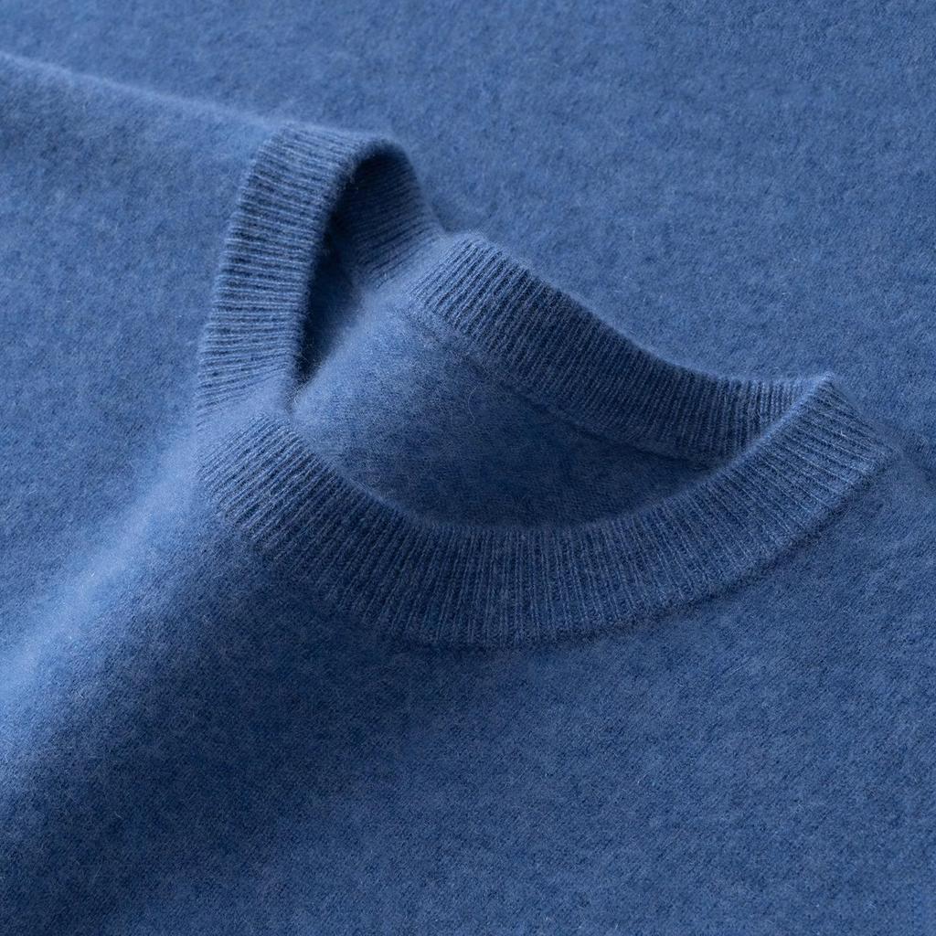 Pull en Cachemire pour Homme: Pull Col Rond Bas, Style Décontracté Chic pour l'Automne/Hiver 2025