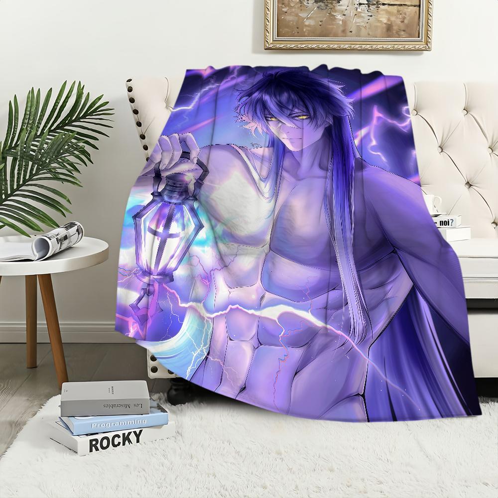 Flins Genshin Impact Fanart Muskeldecke Flanell warme weiche Plüschdecke für Sofa Wohnzimmer Zuhause Schlafzimmer Reise Geschenk Heim