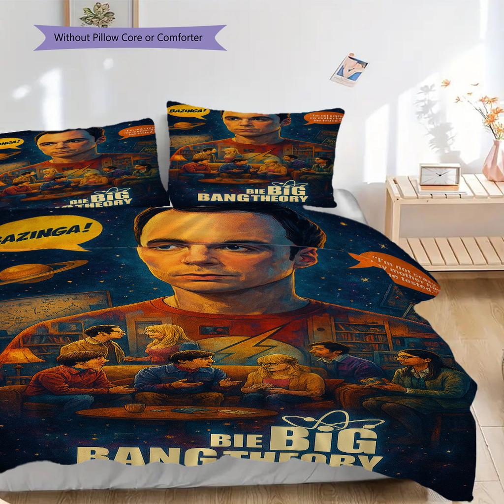 Big Bang Theory Bazinga Home Soft Sofa Cover Blanket Down Pillowcase Duvet Cover Without Core Bedding