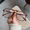 New Mens Retro Square Optical Glasses Frame Anti Blue Light Blocking Eyeglasses Fashion Double Beam Design