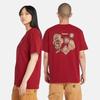 Timberland Pattern Printed Crew Neck Short Sleeve T-Shirt Unisex Tops Bicycle-Red A5TCQ-620